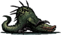 Crocodilian using Lurking Fear or defending
